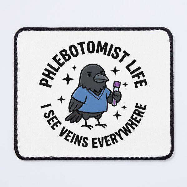 Item preview, Funny Crow Phlebotomist Life Shirt – Cute Raven Vampire Blood Draw Tech Nurse Design for Phlebotomy Week & National Medical Lab Professionals Celebration designed and sold by ClinicalHubs.