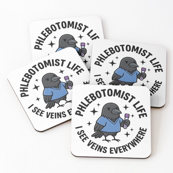 Item preview, Funny Crow Phlebotomist Life Shirt – Cute Raven Vampire Blood Draw Tech Nurse Design for Phlebotomy Week & National Medical Lab Professionals Celebration designed and sold by ClinicalHubs.