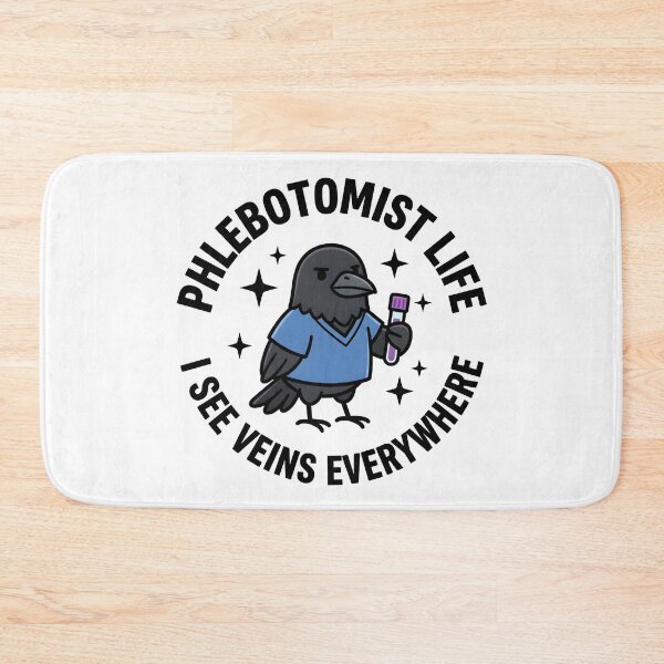 Item preview, Funny Crow Phlebotomist Life Shirt – Cute Raven Vampire Blood Draw Tech Nurse Design for Phlebotomy Week & National Medical Lab Professionals Celebration designed and sold by ClinicalHubs.