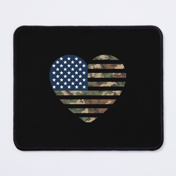 Item preview, American Flag Heart Camouflage Military designed and sold by Botagazghlat.