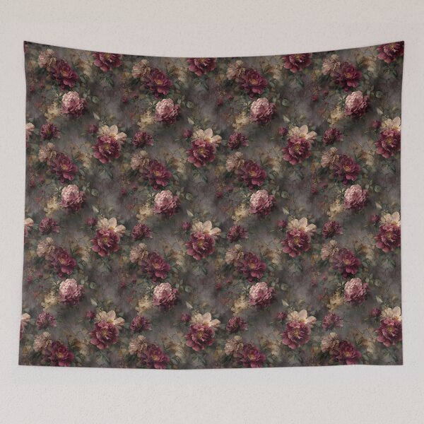 Item preview, Dark Moody Floral Vintage Grunge Peony Pattern designed and sold by Prismatect.