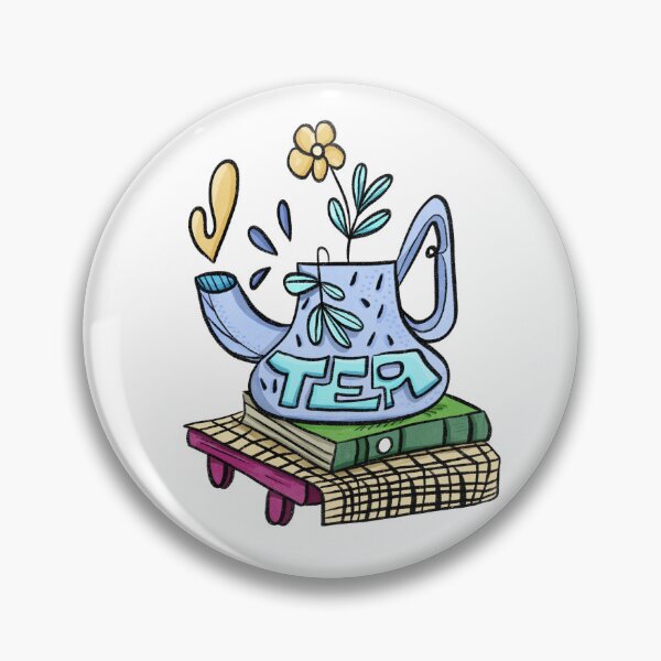 Item preview, Tea pot on books - Coloring Book Tea Lover designed and sold by Ladybug  playground.