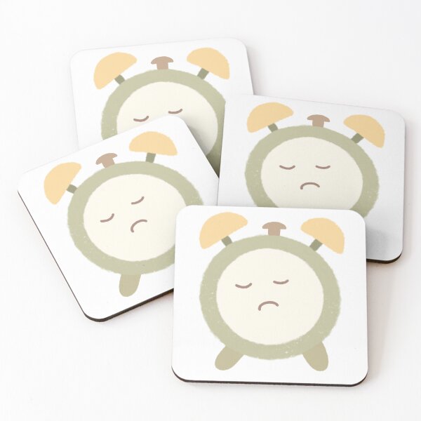 Item preview, Sad Alarm Clock Kawaii Minimal Sleepy Morning Cute Emoji Design designed and sold by Teenidesign .
