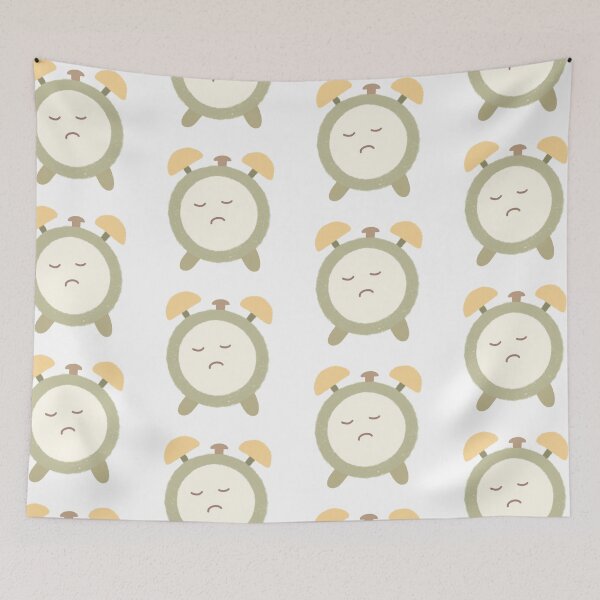 Item preview, Sad Alarm Clock Kawaii Minimal Sleepy Morning Cute Emoji Design designed and sold by Teenidesign .