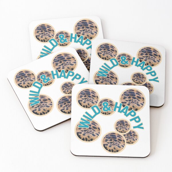 Item preview, Wild and Happy - Leopard Print Aesthetic Quote Design designed and sold by PaniKulka.