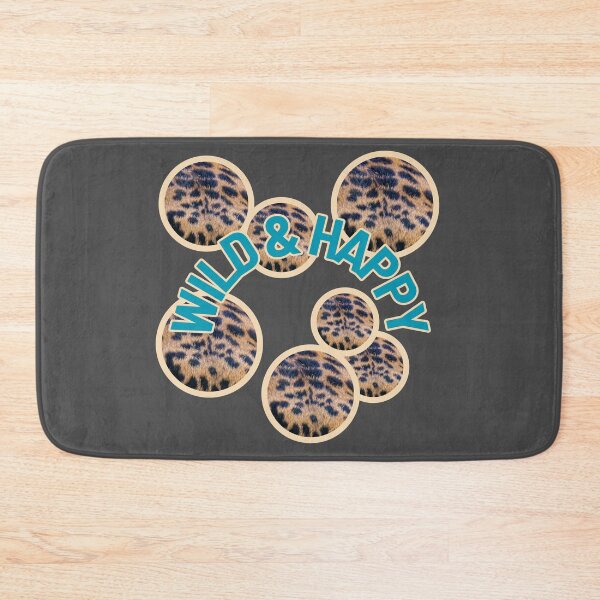 Item preview, Wild and Happy - Leopard Print Aesthetic Quote Design designed and sold by PaniKulka.