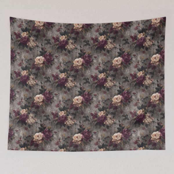 Item preview, Vintage Grunge Moody Burgundy Rose Pattern designed and sold by Prismatect.