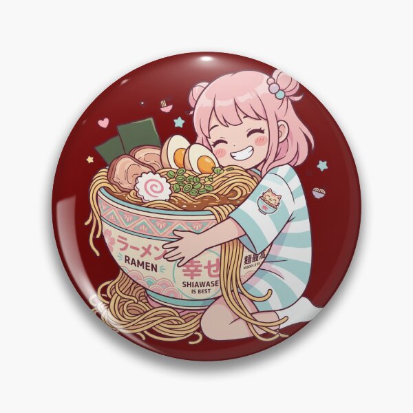 Item preview, Cute Ramen Girl Addicted to Noodles Funny Food Lover Gift Kawaii Anime Style Comfort Food Humor designed and sold by Im-Ara.