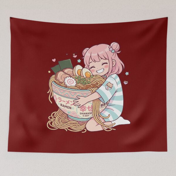 Item preview, Cute Ramen Girl Addicted to Noodles Funny Food Lover Gift Kawaii Anime Style Comfort Food Humor designed and sold by Im-Ara.