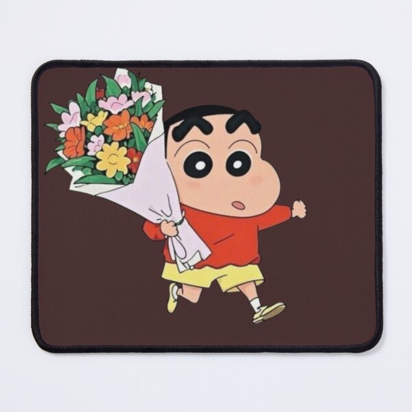 Item preview, Shinchan Running with Flowers | Cute Anime Cartoon Sticker designed and sold by lilacWhim.