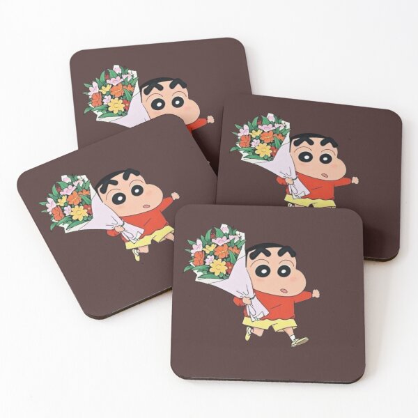 Item preview, Shinchan Running with Flowers | Cute Anime Cartoon Sticker designed and sold by lilacWhim.