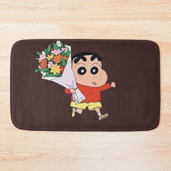 Item preview, Shinchan Running with Flowers | Cute Anime Cartoon Sticker designed and sold by lilacWhim.