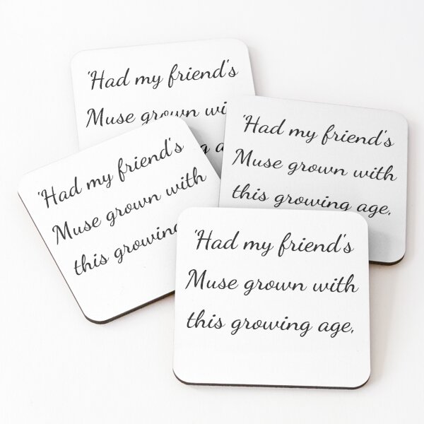 Item preview, "'Had my friend's Muse grown with this growing age," - handwriting black designed and sold by ariksworld.