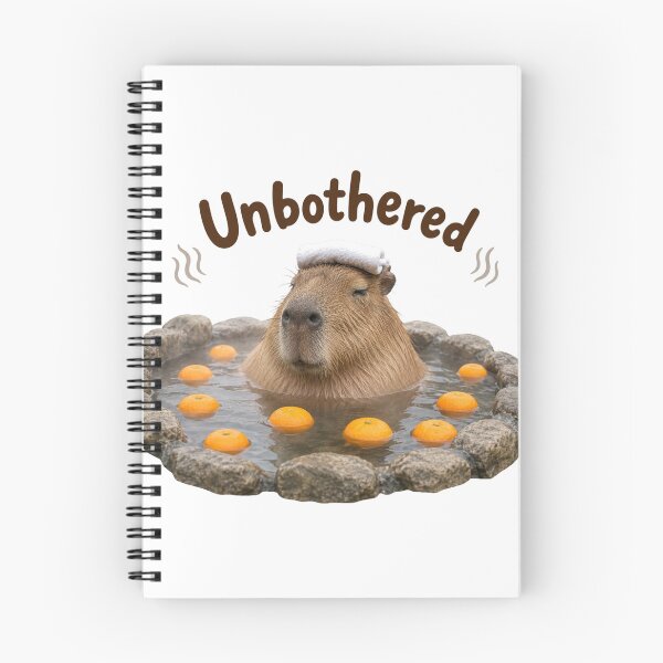 Item preview, Unbothered Capybara Hot Spring Chill Art designed and sold by InkNovaLab.