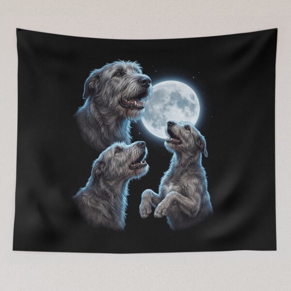 Item preview, Irish Wolfhound Howling Moon Art Dog Owner designed and sold by TerryConnells.