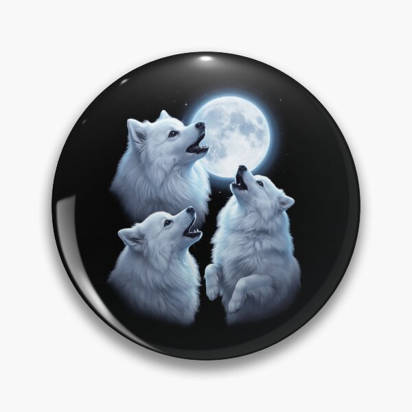 Item preview, Japanese Spitz Howling Moon Art Dog Owner designed and sold by TerryConnells.