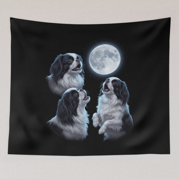 Item preview, Japanese Chin Howling Moon Art Dog Owner designed and sold by TerryConnells.