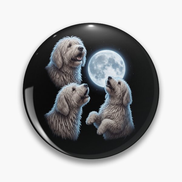 Item preview, Komondor Howling Moon Art Dog Owner designed and sold by TerryConnells.