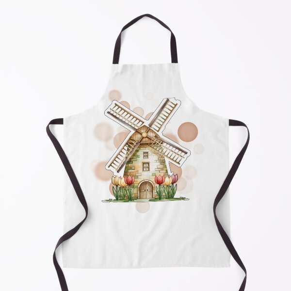 Item preview, Dutch Windmill House with Tulips Netherlands Landscape Design designed and sold by iamKRUK.