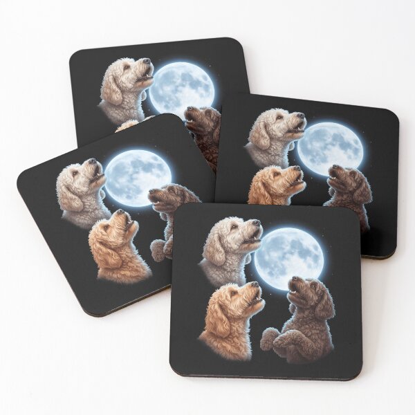 Item preview, Labradoodle Howling Moon Art Dog Owner designed and sold by TerryConnells.