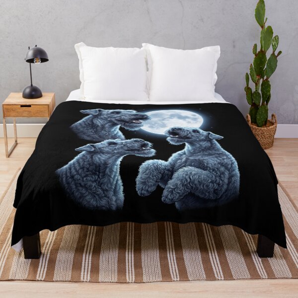 Item preview, Kerry Blue Terrier Howling Moon Art Dog Owner designed and sold by TerryConnells.