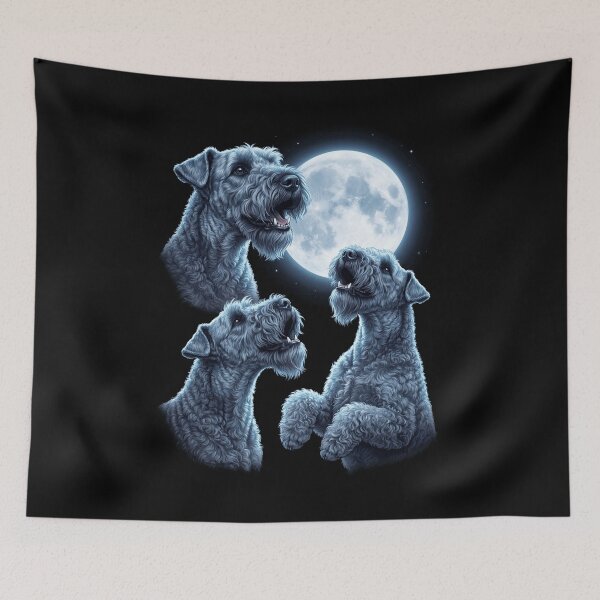 Item preview, Kerry Blue Terrier Howling Moon Art Dog Owner designed and sold by TerryConnells.