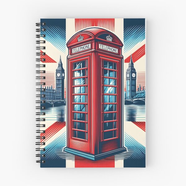 Item preview, London Red Phone Booth and Big Ben Union Jack Skyline Art designed and sold by Sybille-Yates.