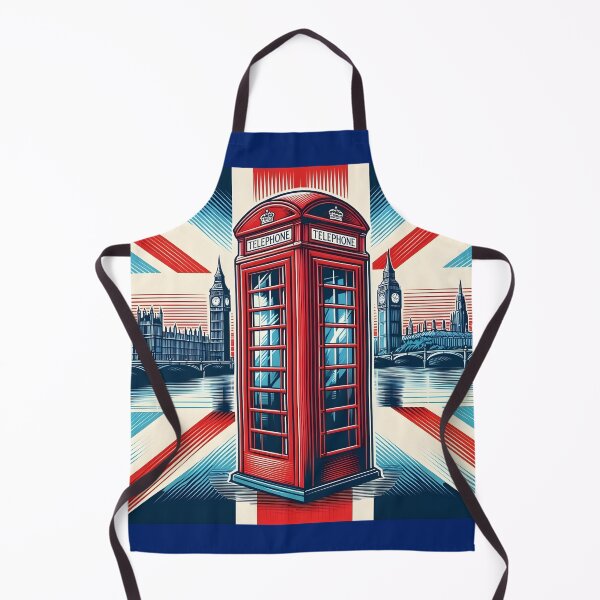 Item preview, London Red Phone Booth and Big Ben Union Jack Skyline Art designed and sold by Sybille-Yates.