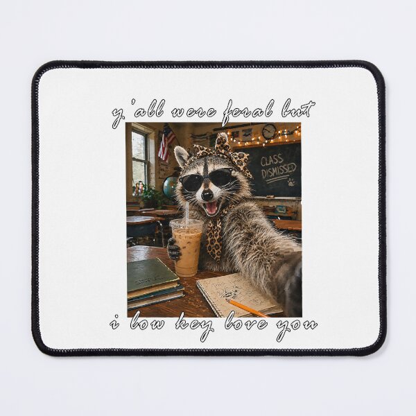 Item preview, Racoon Y_all were Feral But I Low Key Love You Iced Coffee designed and sold by CriseldaBruning.