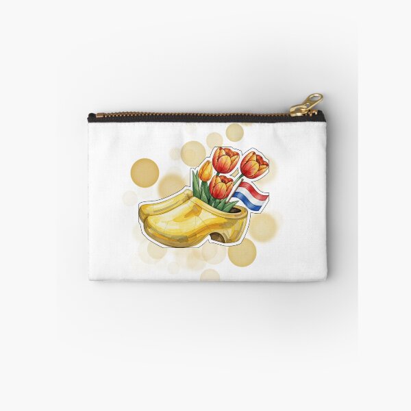 Item preview, Dutch Yellow Wooden Shoes with Tulips Netherlands Cute Design designed and sold by iamKRUK.
