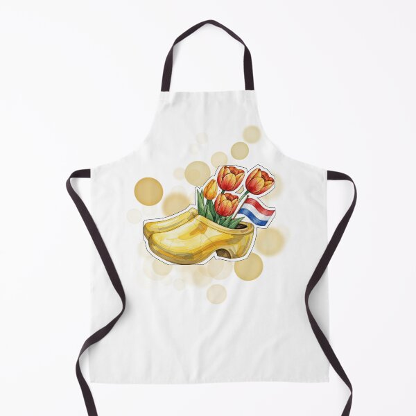 Item preview, Dutch Yellow Wooden Shoes with Tulips Netherlands Cute Design designed and sold by iamKRUK.