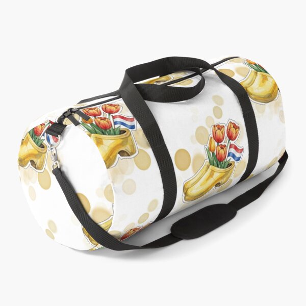 Item preview, Dutch Yellow Wooden Shoes with Tulips Netherlands Cute Design designed and sold by iamKRUK.