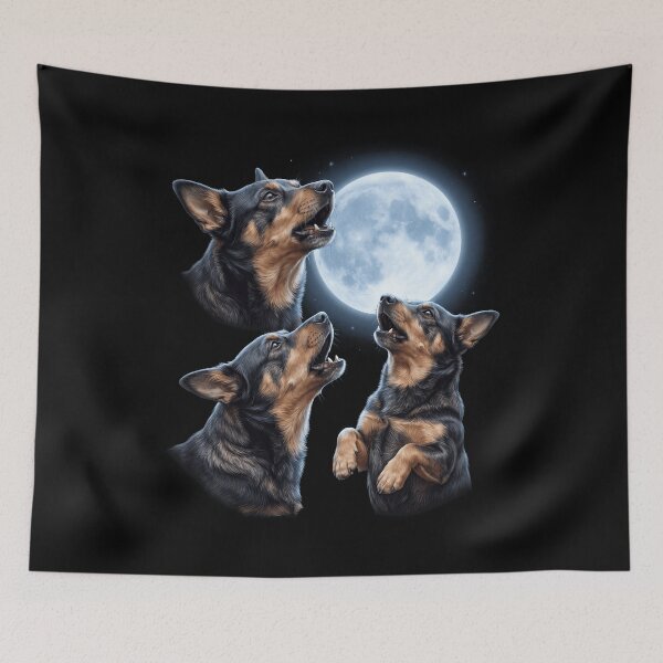 Item preview, Lancashire Heeler Howling Moon Art Dog Owner designed and sold by TerryConnells.