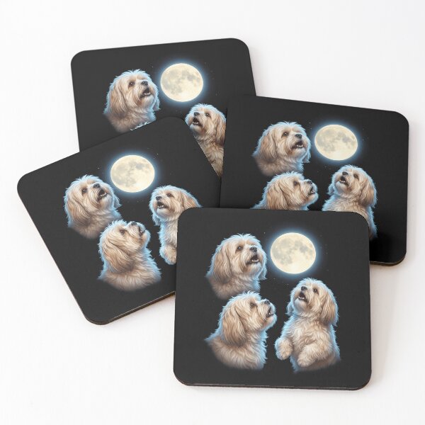 Item preview, Lhasa Apso Howling Moon Art Dog Owner designed and sold by TerryConnells.