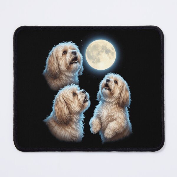 Item preview, Lhasa Apso Howling Moon Art Dog Owner designed and sold by TerryConnells.