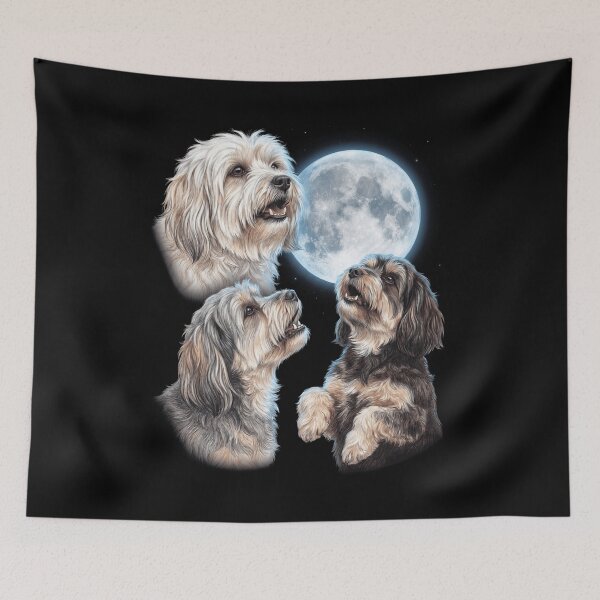 Item preview, Lowchen Howling Moon Art Dog Owner designed and sold by TerryConnells.