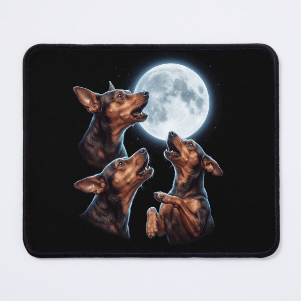 Item preview, Miniature Pinscher Howling Moon Art Dog Owner designed and sold by TerryConnells.