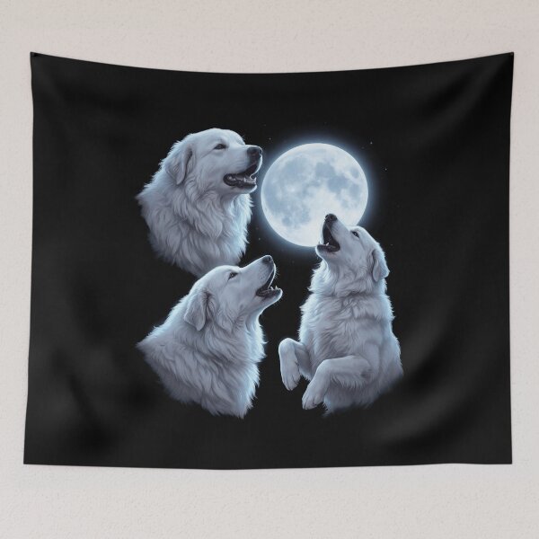 Item preview, Maremma Sheepdog Howling Moon Art Dog Owner designed and sold by TerryConnells.
