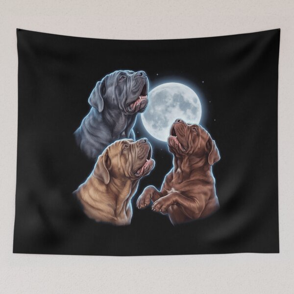 Item preview, Neapolitan Mastiff Howling Moon Art Dog Owner designed and sold by TerryConnells.