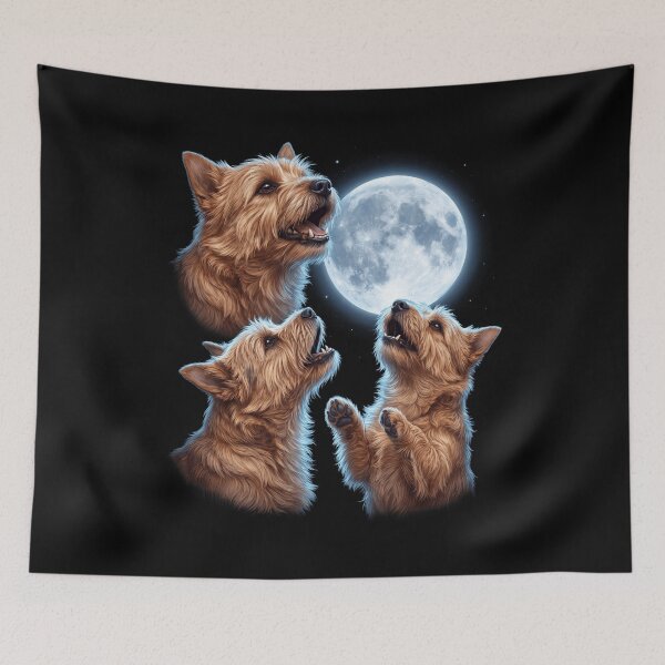 Item preview, Norwich Terrier Howling Moon Art Dog Owner designed and sold by TerryConnells.