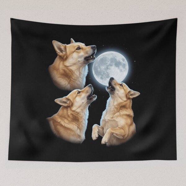 Item preview, Norwegian Buhund Howling Moon Art Dog Owner designed and sold by TerryConnells.