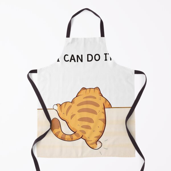 Item preview, Chubby Cat Climbing Motivational Illustration designed and sold by VibeThread Studio.