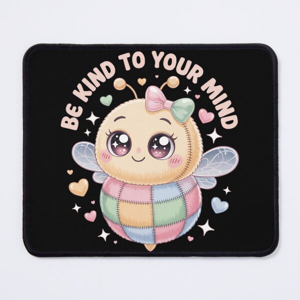 Item preview, Be Kind to Your Mind Patchwork Bee Graphic designed and sold by SapfireStuArt.