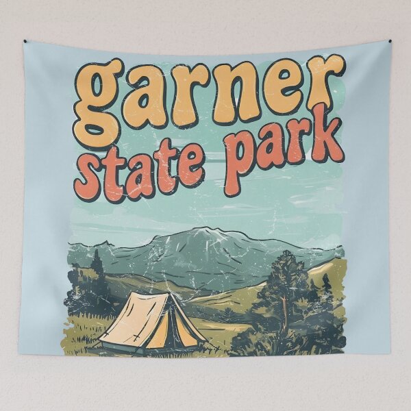 Item preview, Garner State Park Texas Cute Landscape Retro Tent Camping designed and sold by HowToCanadian.