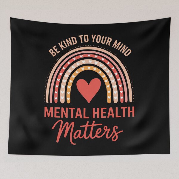 Item preview, Be Kind To Your Mind Mental Health Women Love Rainbow designed and sold by SapfireStuArt.