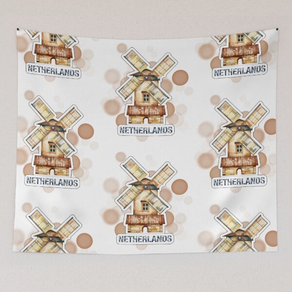 Item preview, Netherlands Postage Stamp with Windmill Holland Travel Design designed and sold by iamKRUK.