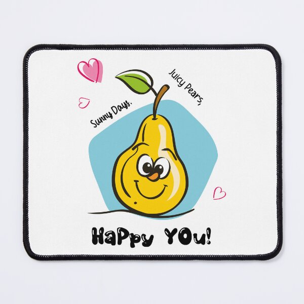 Item preview, Cute Happy Pear Cartoon – Kawaii Fruit Character Illustration designed and sold by mcraft studio.