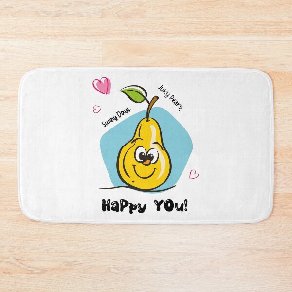 Item preview, Cute Happy Pear Cartoon – Kawaii Fruit Character Illustration designed and sold by mcraft studio.