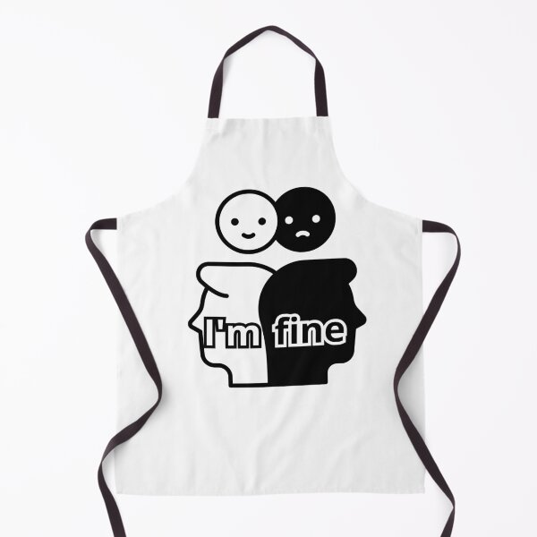 Item preview, I'm Fine - Mental Health Dualism Illustration designed and sold by ANoelleART.