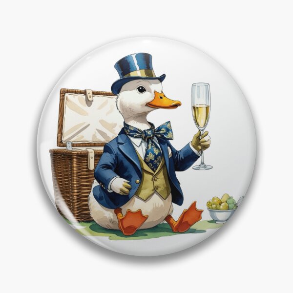Item preview, Dapper Duck in Suit Drinking Champagne Celebration Art designed and sold by AQUILAKREO.